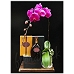 Phalaenopsis Orchid Flower Arrangement and Godiva Chocolate Wine Gift Hamper 